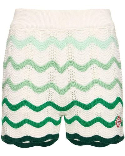 Casablancabrand Gradient Wave Knit Shorts - Green