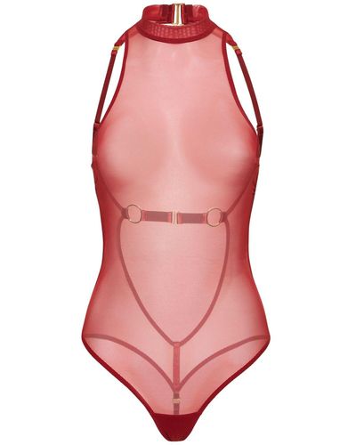 Bordelle Kleio High Neck Bodysuit - Pink