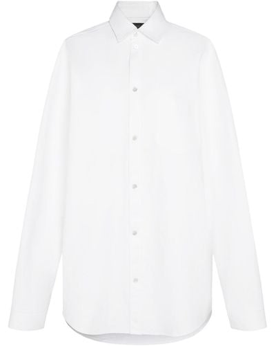 Balenciaga Camisa de popelina de algodón - Blanco