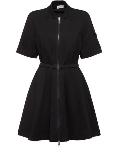 Moncler Cotton Polo Shirt Dress - Schwarz