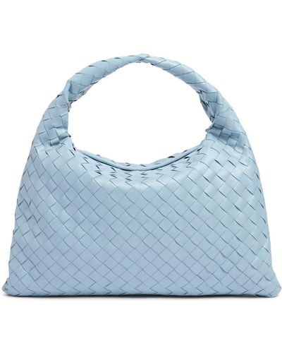 Bottega Veneta Small Hop Leather Shoulder Bag - Blue