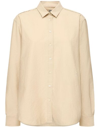Totême Signature Cotton Blend Shirt - Natural