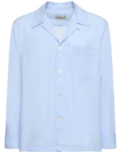 CDLP Camisa de pijama de lyocell - Azul
