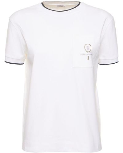 Brunello Cucinelli コットンジャージーtシャツ - ホワイト