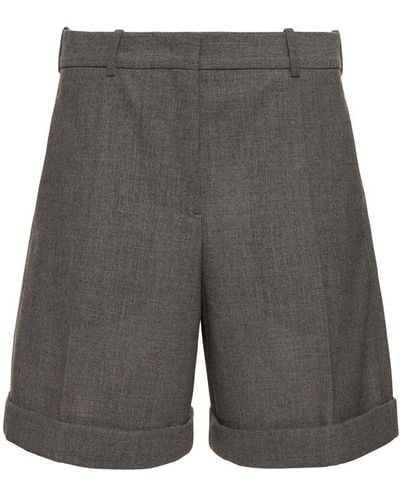 Jil Sander Wool Canvas Shorts - Grey