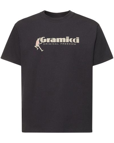 Gramicci Dancing Man Printed Cotton T-shirt - Black