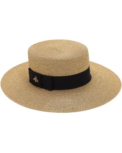 Gucci Sombrero de Papel de Lúrex - Marrón