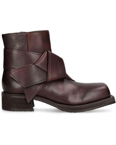 Acne Studios Botines de piel mm - Marrón