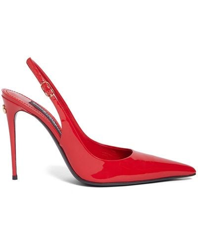 Dolce & Gabbana Pumps slingback in vernice - Rosso