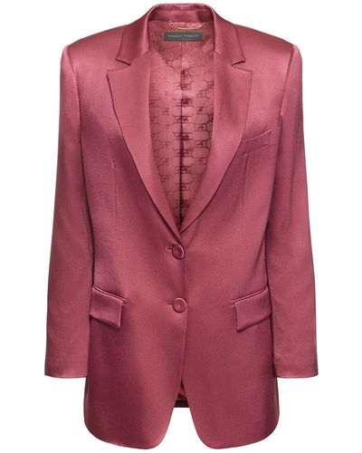 Alberta Ferretti Satin Jacket - Pink