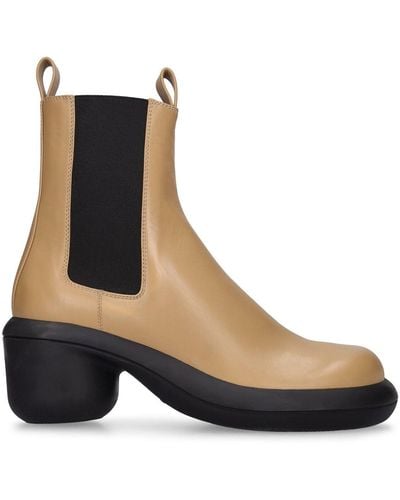 Jil Sander 40Mm Leather Ankle Boots - Brown