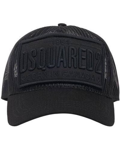 DSquared² Logo Patch Trucker Cap - Black
