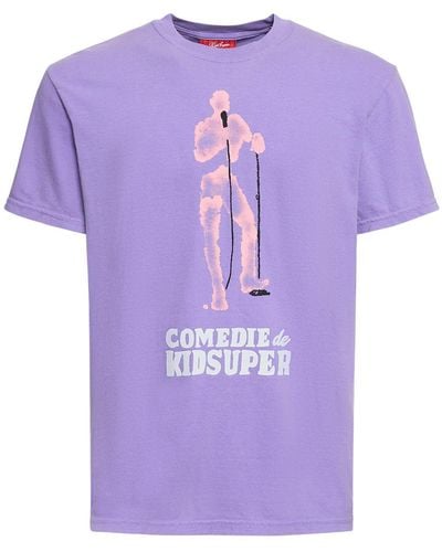 Kidsuper Comedie De Kidsuper Cotton T-shirt - Purple