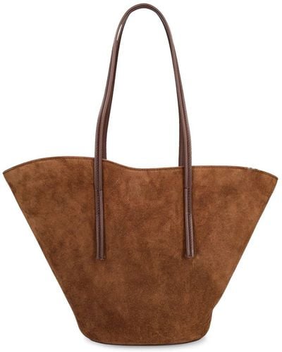 Little Liffner Soft Leather Tulip Tote - Brown