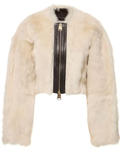 Khaite Gracell Fur Jacket - Natural