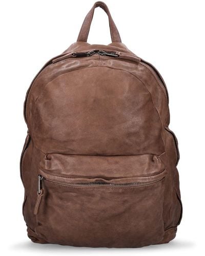 Giorgio Brato Lamb Leather Backpack - Brown