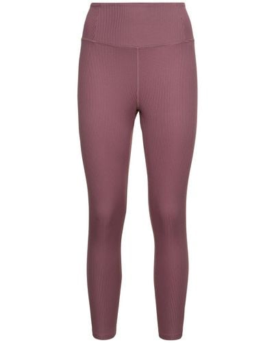 GIRLFRIEND COLLECTIVE High Rise 7/8 Ribbed Tech leggings - Purple