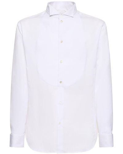 Giorgio Armani Smokinghemd Aus Baumwolle - Weiß