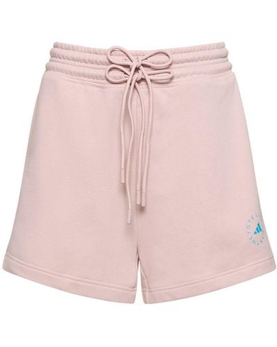 adidas By Stella McCartney Cotton Terry Shorts - Pink