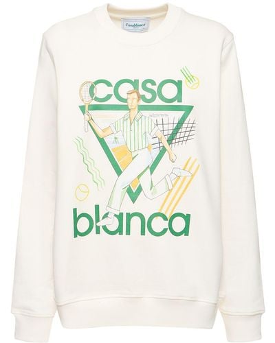 Casablancabrand Sweatshirt Aus Baumwolljersey Mit Logodruck - Mehrfarbig