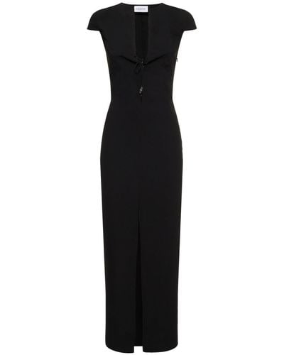 16Arlington Seer Crepe Short Sleeve Midi Dress - Black