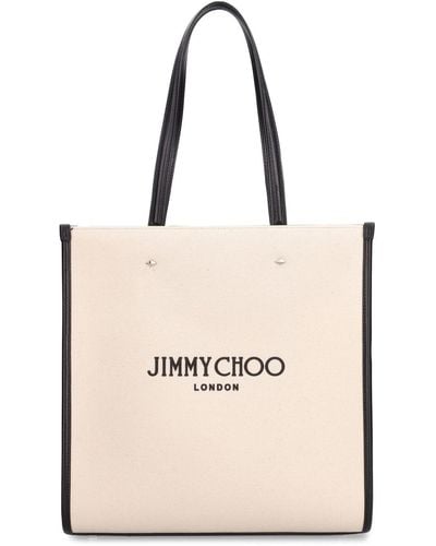 Jimmy Choo Medium Tote Mit Logodruck - Natur