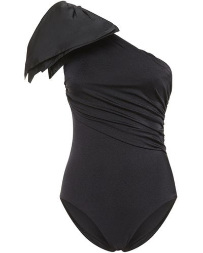 Giambattista Valli Lycra One Shoulder One Piece Swimsuit - Black