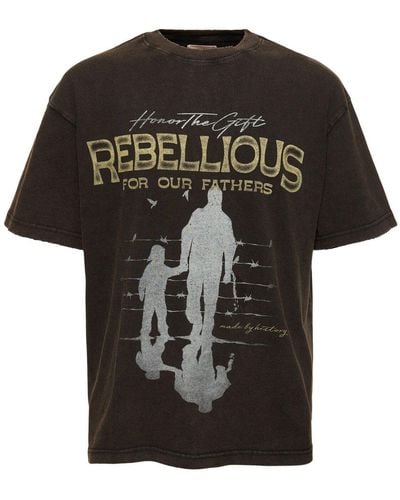 Honor The Gift Rebellious For Our Fathers T-shirt - Black