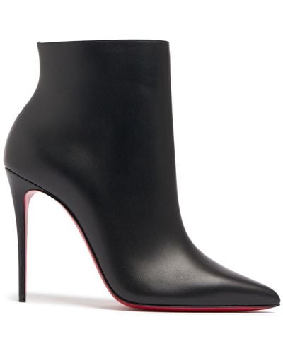 Christian Louboutin 100Mm So Kate Leather Ankle Boots - Black