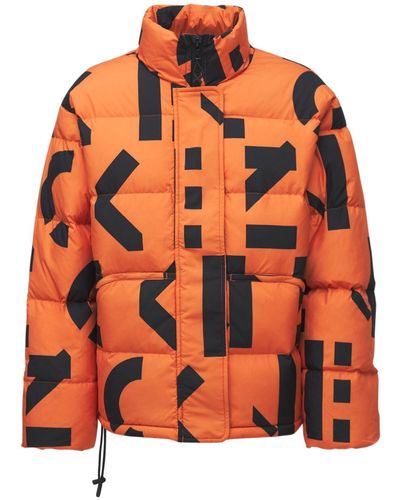 KENZO Sport Printed Down Jacket - Orange