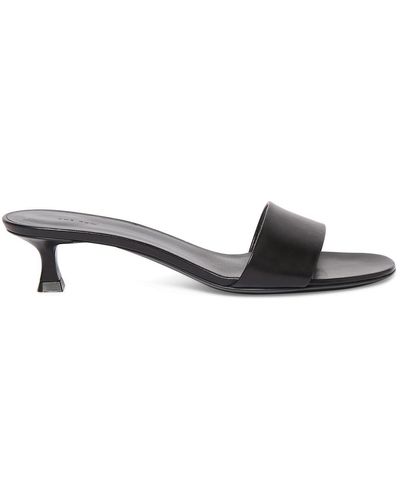 The Row 35Mm Combo Leather Mules - Black