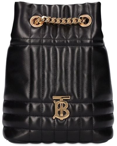 Burberry Mini Lola Quilted Leather Backpack - Black