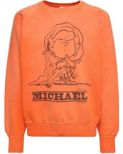 Saint Michael Sweat-shirt à col ras-du-cou saint - Orange