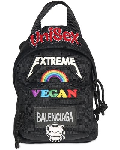 Balenciaga Gamer Patch Oversized Nylon Backpack - Black