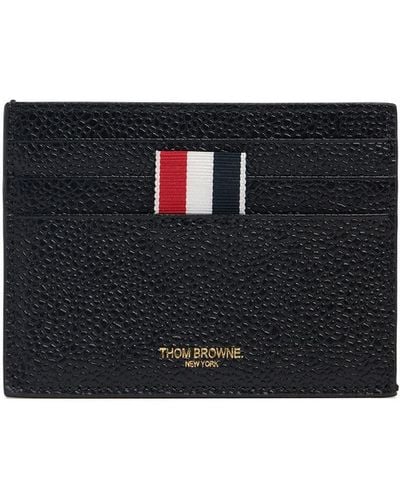 Thom Browne Grain Leather Cardholder - Black