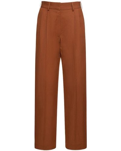 Blazé Milano Dojo Rust Fox Linen Blend Pants - Brown