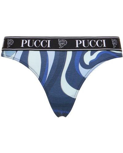 Emilio Pucci ライトストレッチジャージーソングショーツ 3枚セット - ブルー