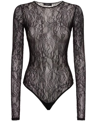 Wardrobe NYC Lace Bodysuit - Black