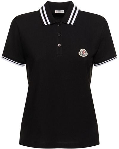 Moncler コットンポロtシャツ - ブラック