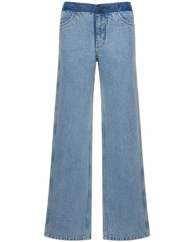 Christopher Esber Jeans a contraste - Azul