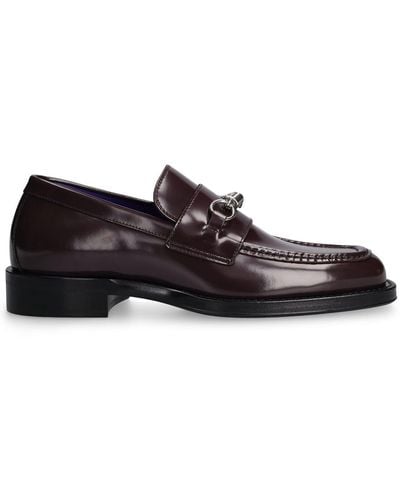 Burberry Mf Barbed Leather Loafers - Multicolour