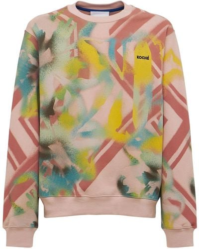 Koche Printed Cotton Jersey Sweatshirt - Multicolour