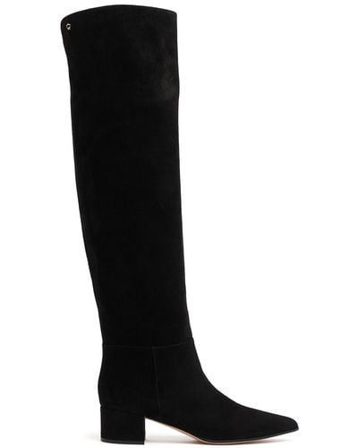Gianvito Rossi 45Mm Suede Over-The-Knee Boots - Black