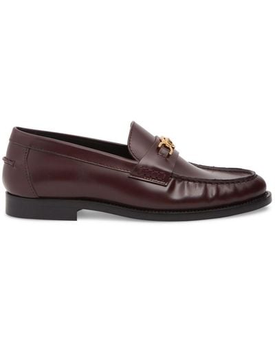 Versace 25Mm Leather Loafers - Brown