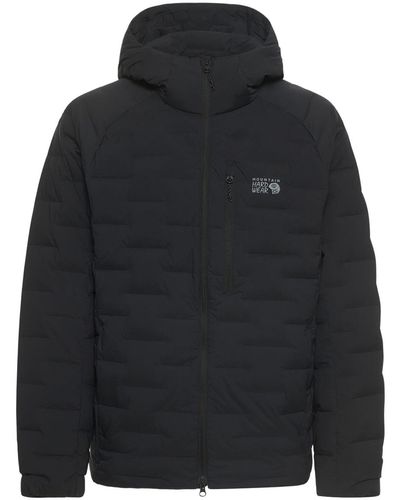 Mountain Hardwear Nylon Down Jacket W/ Hood - Black