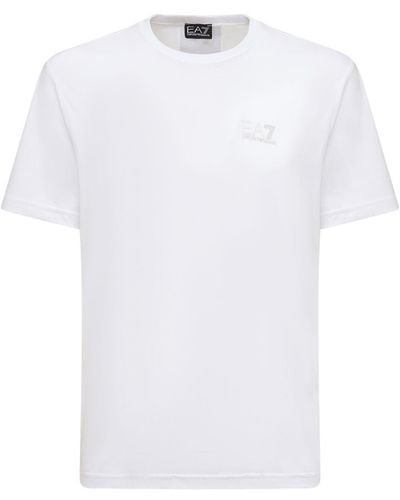 EA7 Logo Series コットンジャージーtシャツ - ホワイト