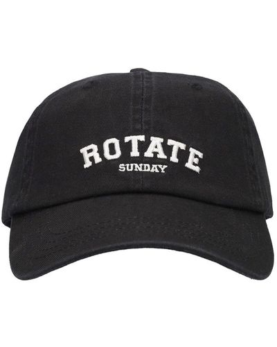 ROTATE BIRGER CHRISTENSEN Classic Logo Cotton Hat - Black