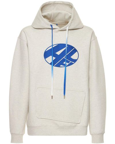 Adererror Logo Embroidered Cotton Blend Hoodie - Multicolor