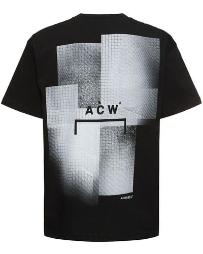 A_COLD_WALL* Camiseta de algodón jersey estampada - Negro