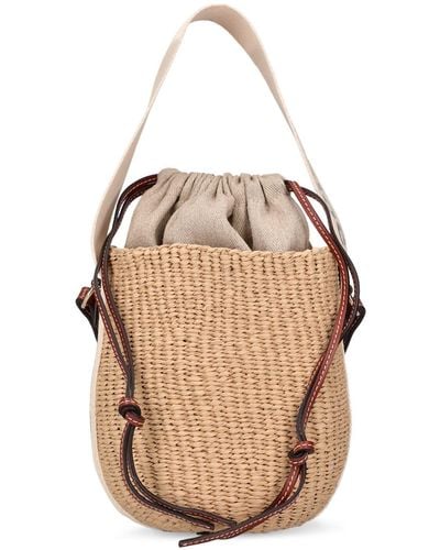 Chloé Small Woody Bucket Top Handle Bag - Natural
